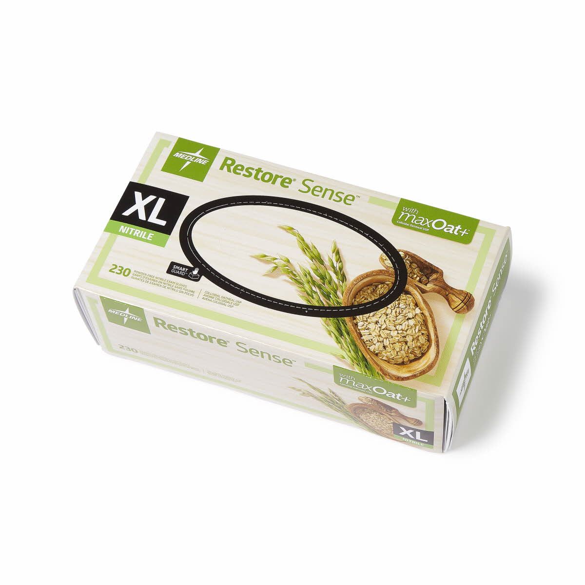 Restore maxOat+ Nitrile Gloves, Green, 250 ct