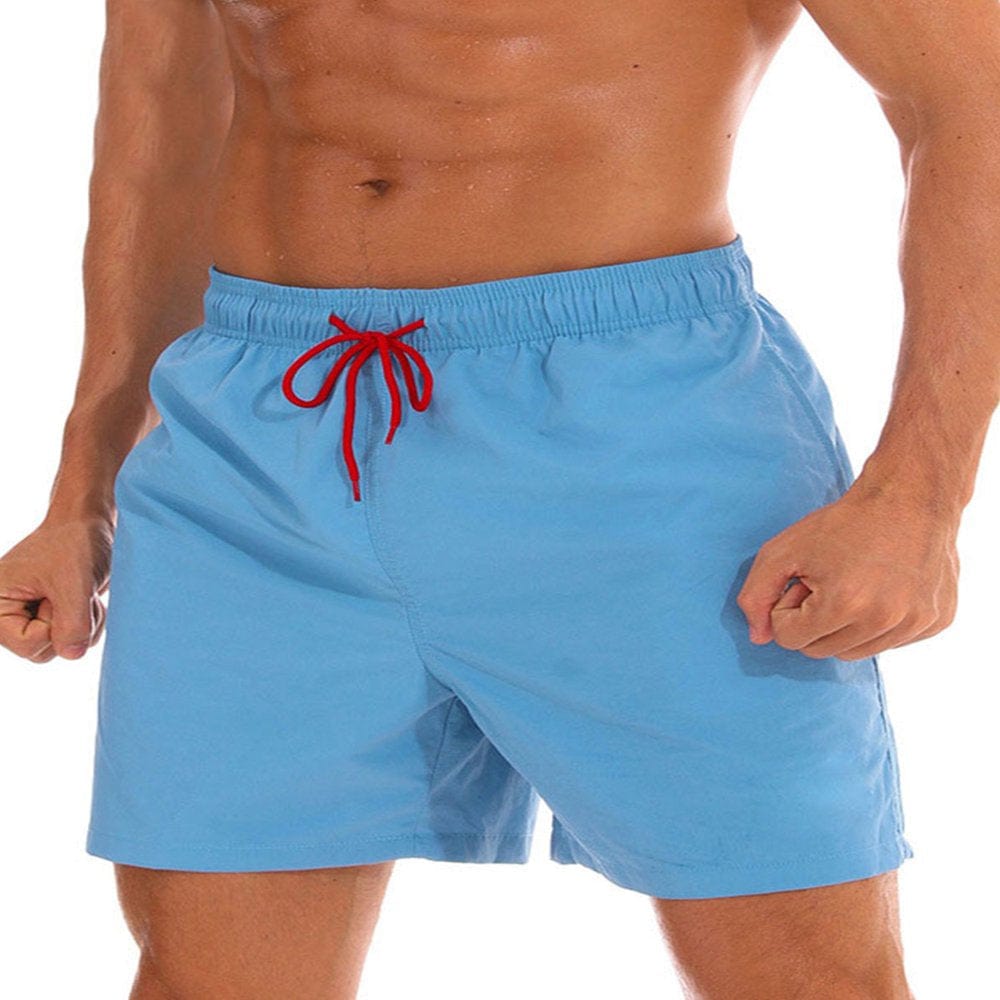 New Men Swim Trunks Shorts Pants Board Shorts Boardshorts Swimwear Swimsuit Beachwear Casual Surfing Swimming Bathing Suit Quick Dry Summer Yellow XS
