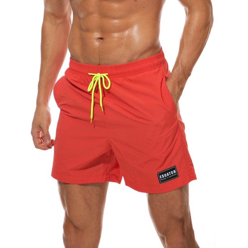 New Men Swim Trunks Shorts Pants Board Shorts Boardshorts Swimwear Swimsuit Beachwear Casual Surfing Swimming Bathing Suit Quick Dry Summer Yellow XS