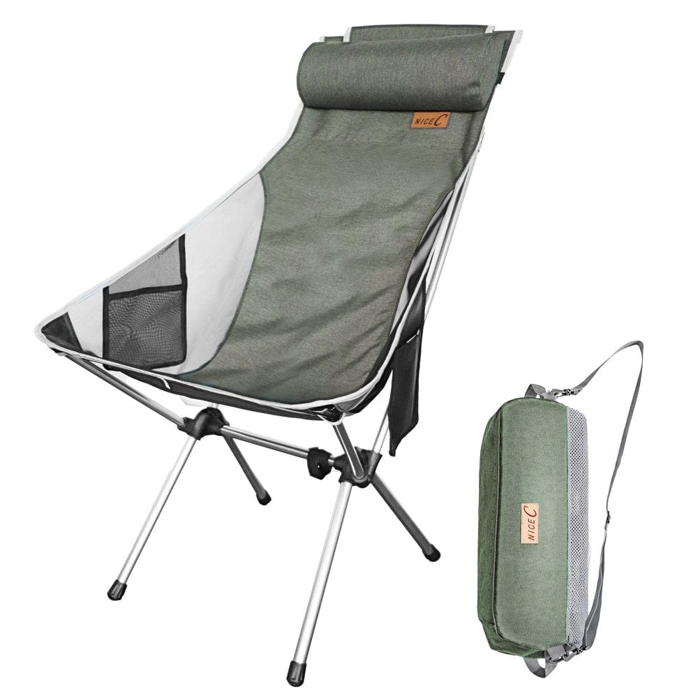 Nicec Camping Chair, Black and Gray