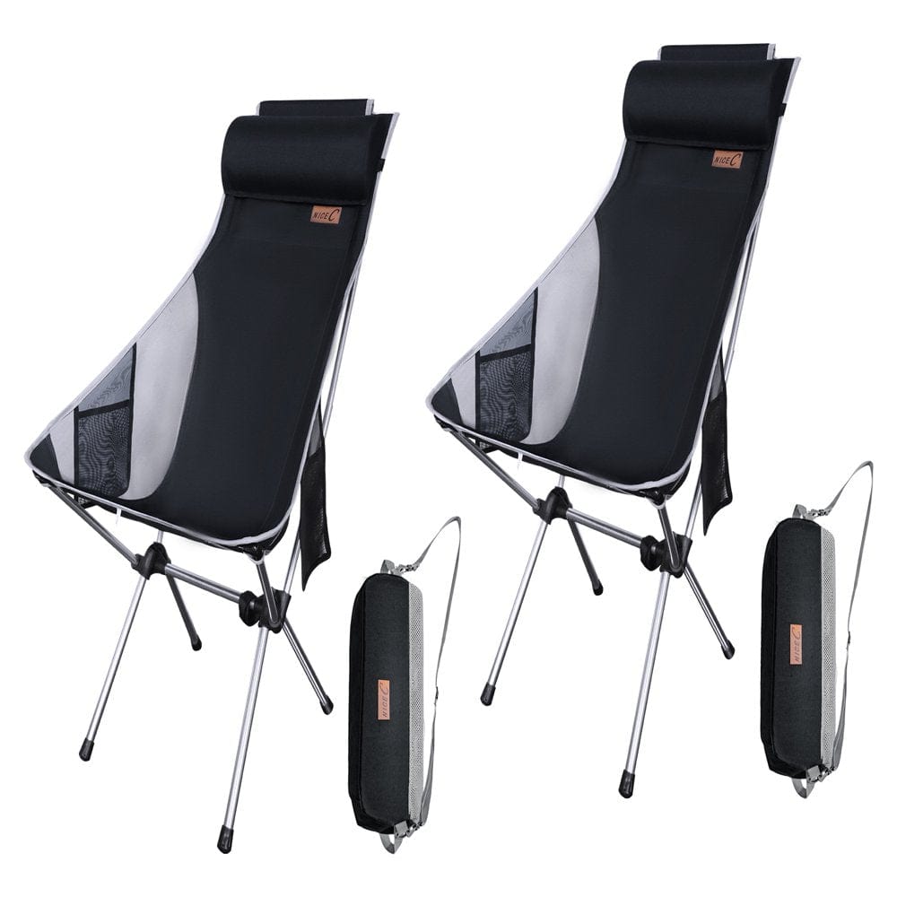 Nicec Camping Chair, Black and Gray