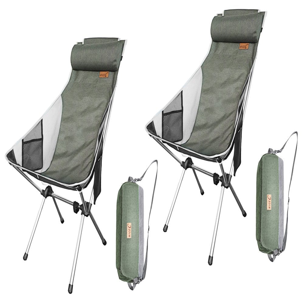 Nicec Camping Chair, Black and Gray
