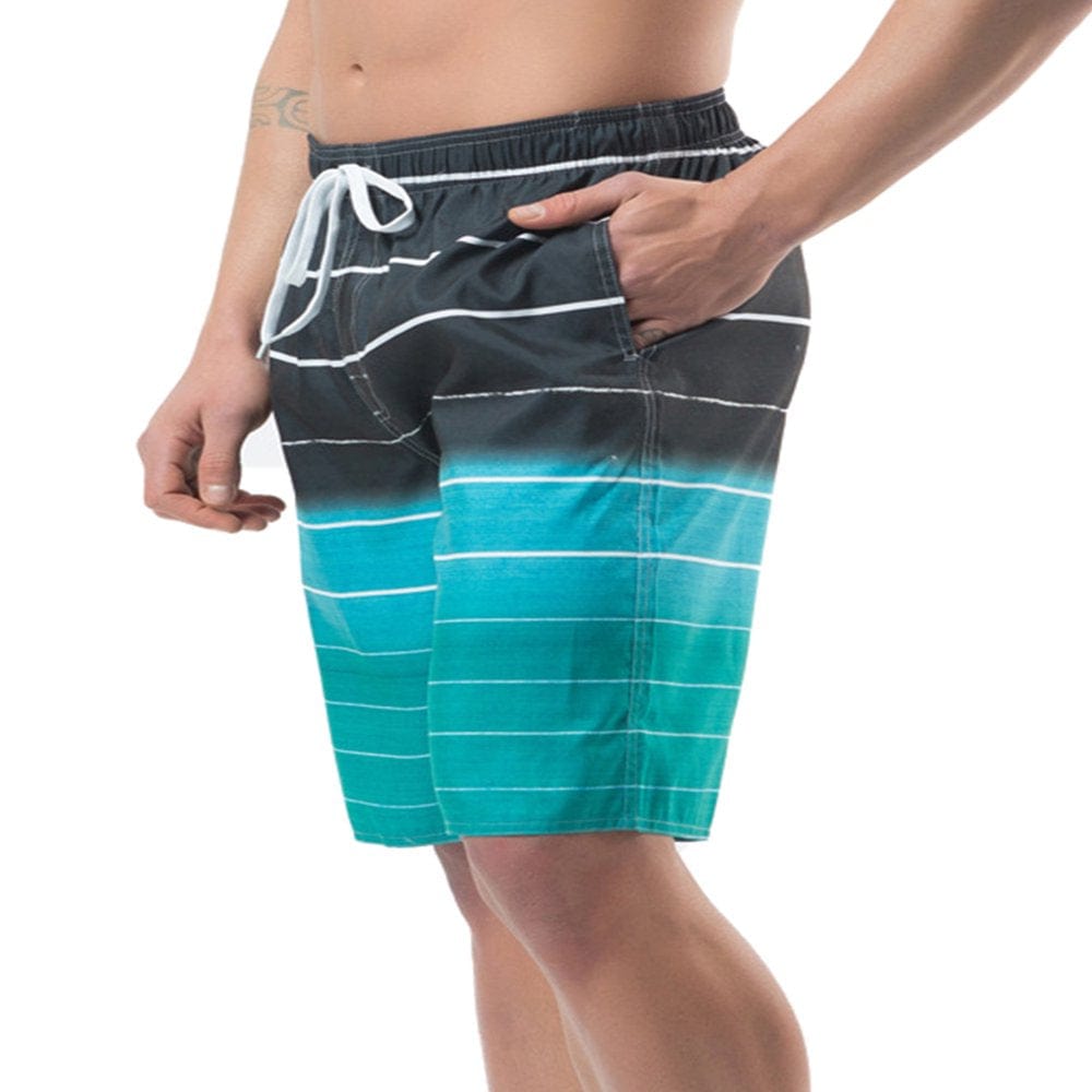 Niuer Mens Swim Trunks with Pockets Beach Swimwear Quick Dry Long Elastic Waistband Board Shorts Bathing Suits Holiday