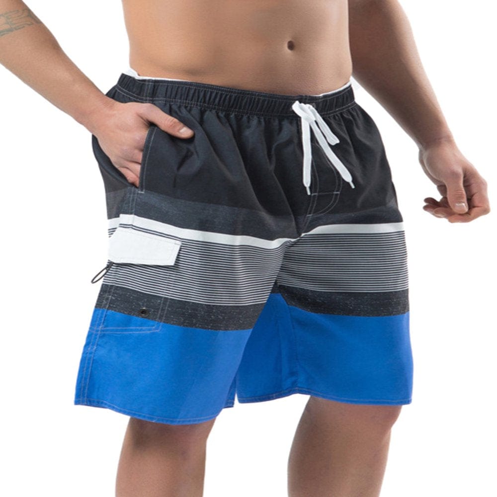 Niuer Mens Swim Trunks with Pockets Beach Swimwear Quick Dry Long Elastic Waistband Board Shorts Bathing Suits Holiday