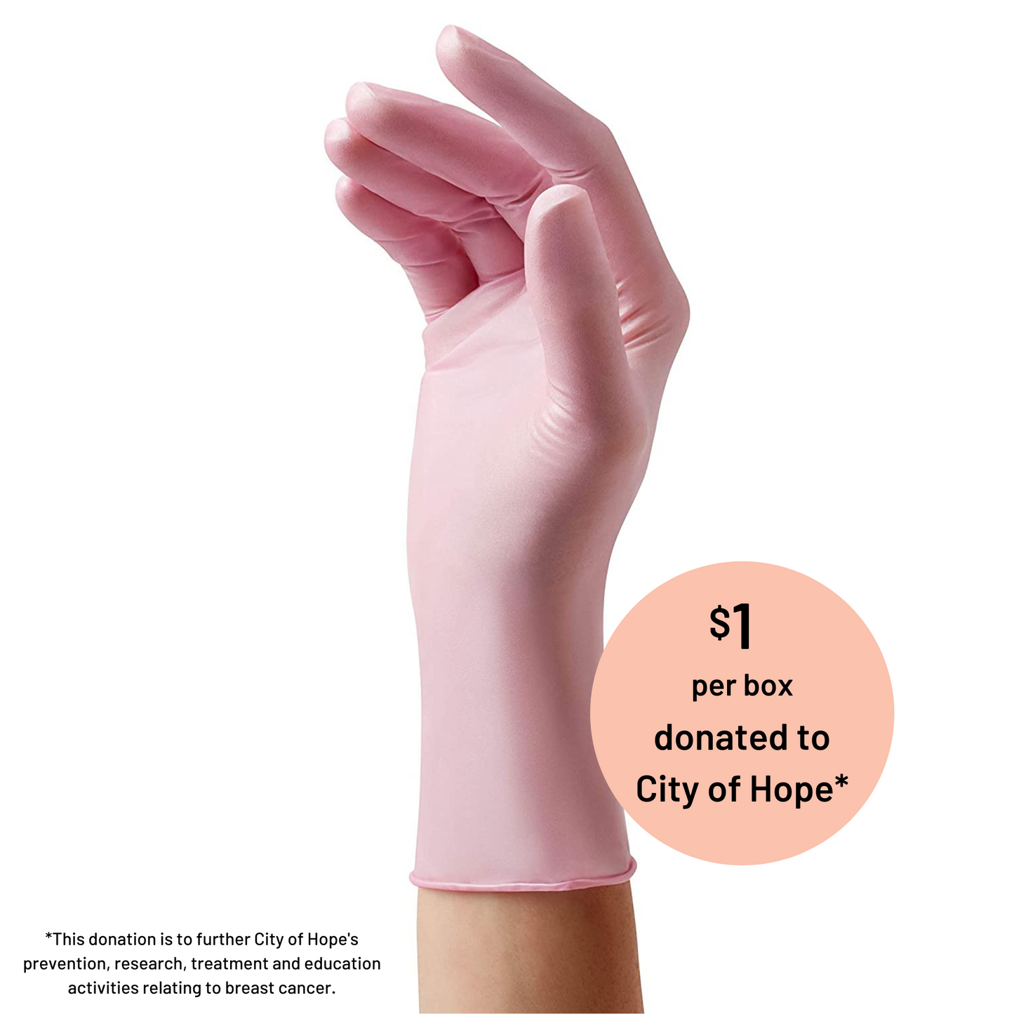 Pink Pearl Nitrile Gloves, 100 ct