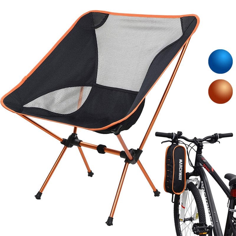 Portable Camping Chair, Outdoor Backpacking Chairs, Compact Foldable Lightweight Backpack Chair with Storage Bag Packable Beach Chairs for Outdoor, Camp, Picnic, 242Lbs Loading Capacity