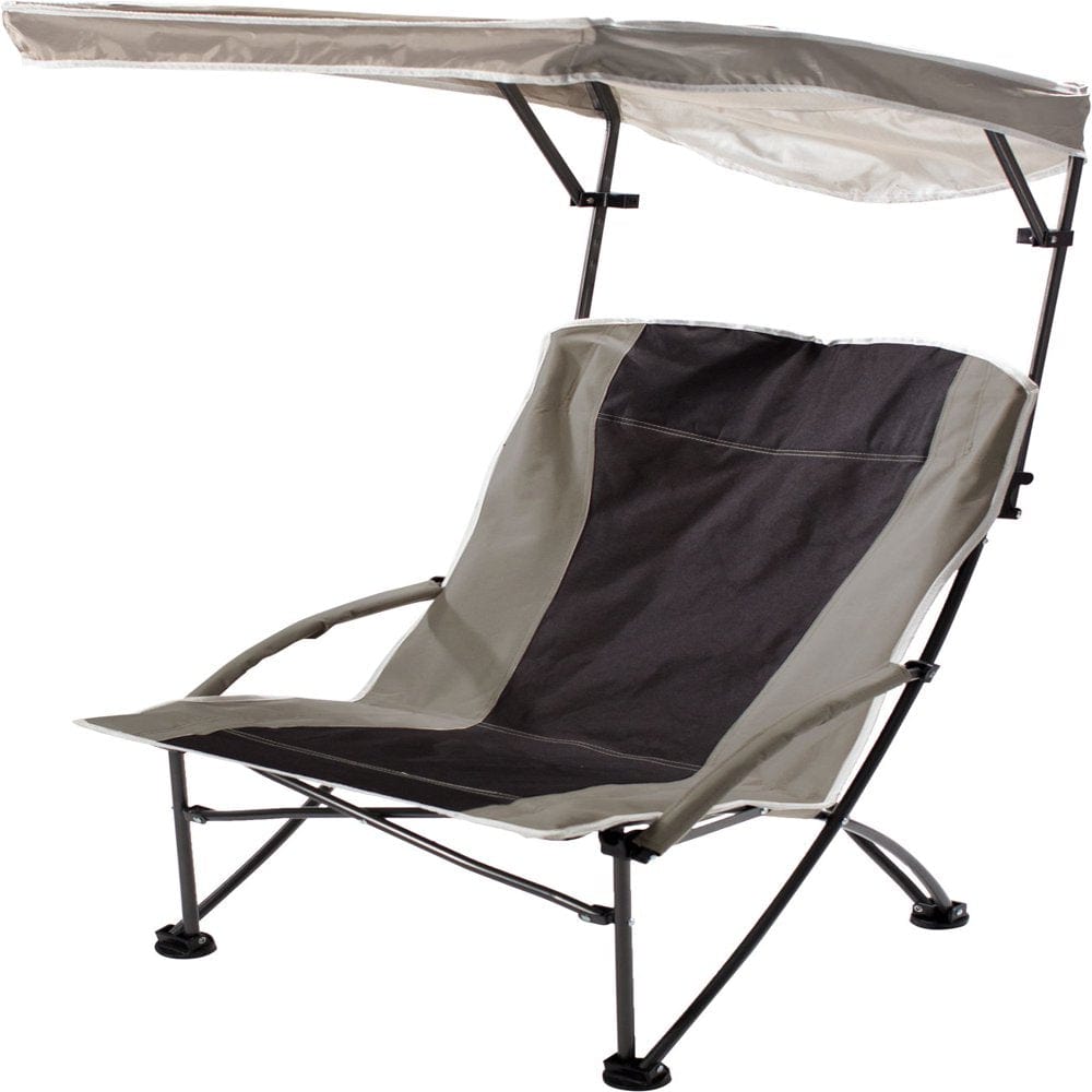 Pro Comfort High Back Shade Folding Chair - Tan/Black