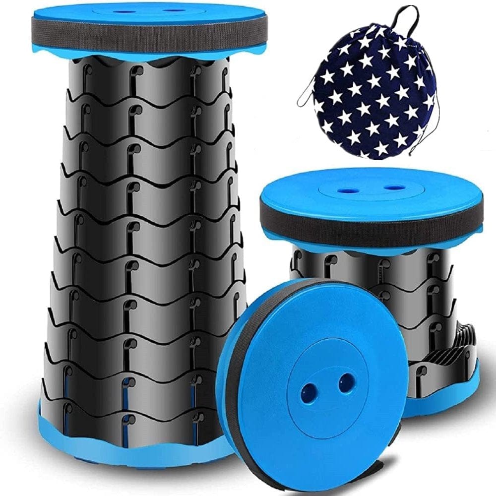 Retractable Folding Stool Portable Folding Stools Telescopic Stool Lightweight Collapsible Stool Upgraded Portable Seats for Adults Camping Stool for Fishing Camping Outdoors 400 Lb