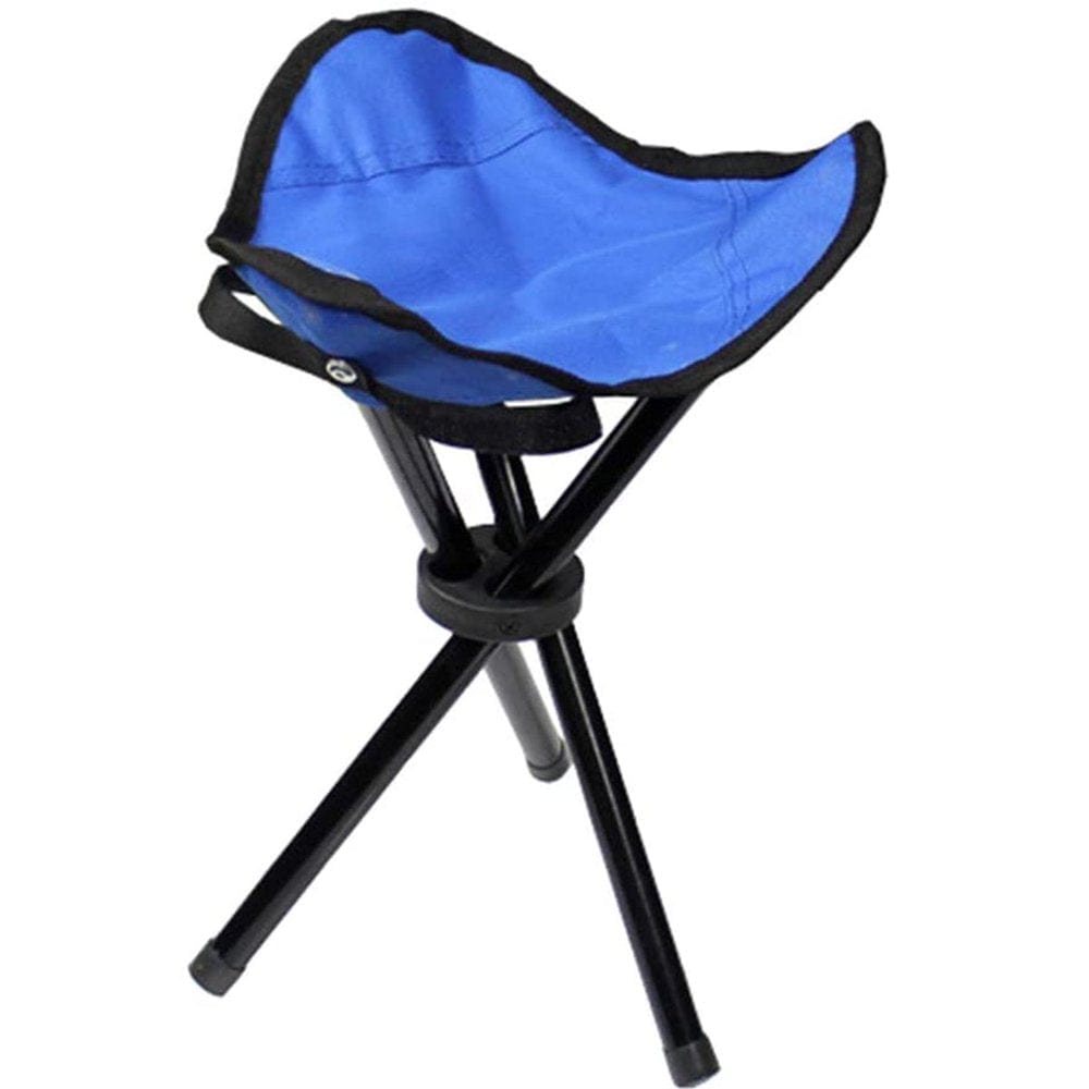 Seenda 1 Pack Camping Folding Stool Outdoor Three-Legged Foldable Stool Camping Beach Fishing Chair Garden Seat Small Travelling Stool