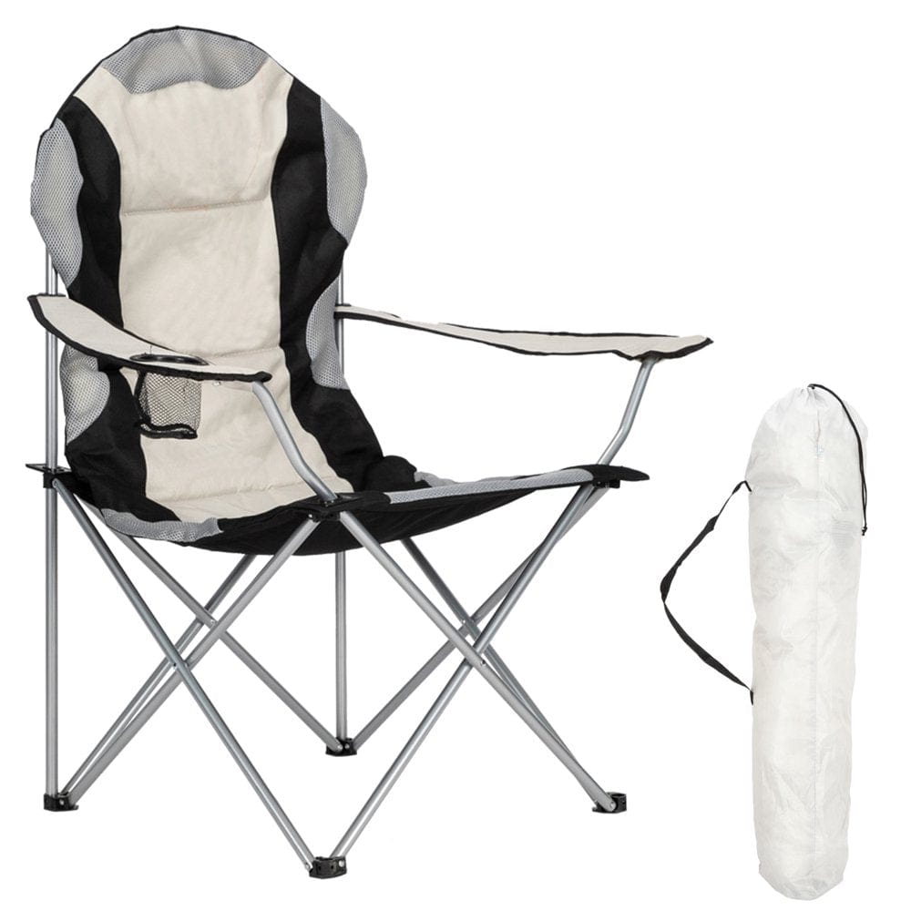 SESSLIFE Portable Camping Chair, Outdoor Chairs Folding Chair for Adult, Heavy-Duty Folding Fishing Chair with Cup Holder and Storage Bag, Outdoor Portable Chair for Camping Travel Picnic, TE070