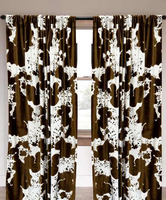 Southwestern Cowhide Drapes Set - 54’W x 84’L