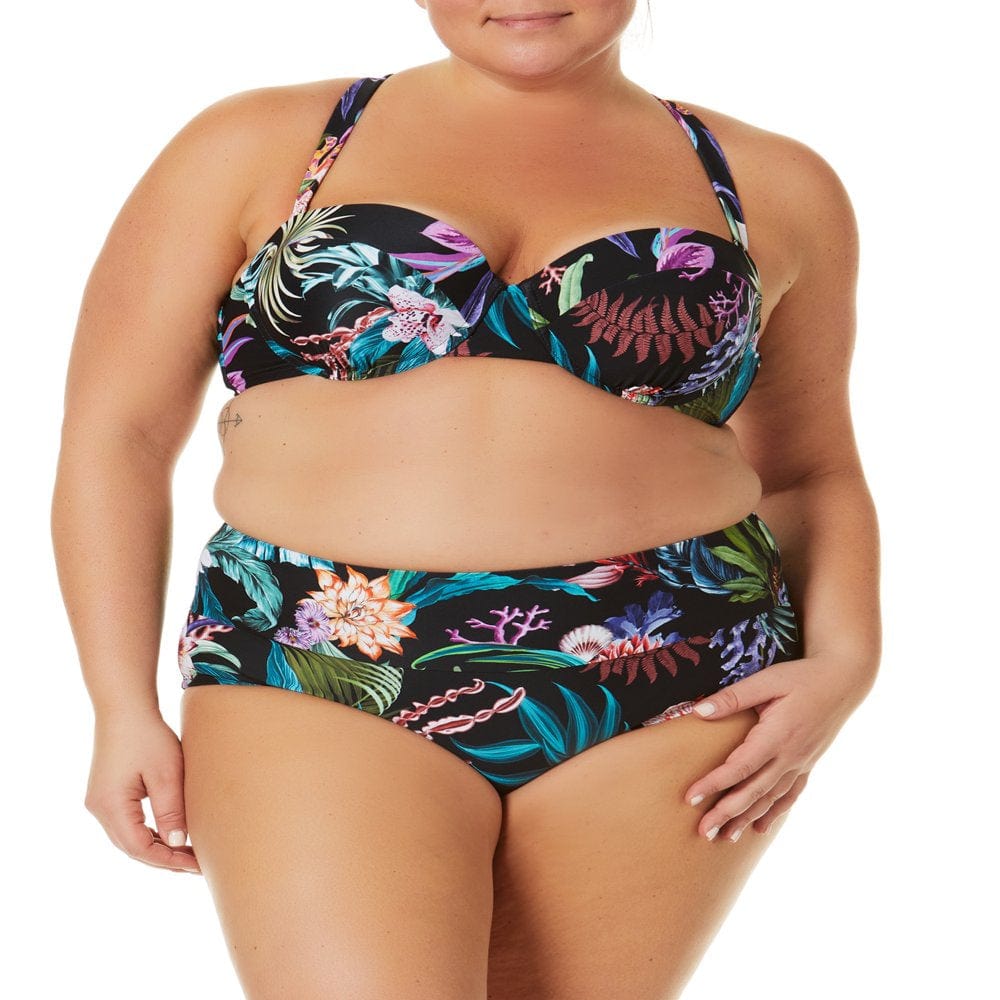 Terra and Sky Women'S plus Ocean Botanica Bikini Swimsuit
