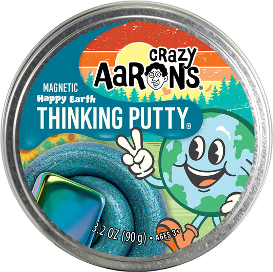 Happy Earth Magnetic Storm 4" Thinking Putty Tin