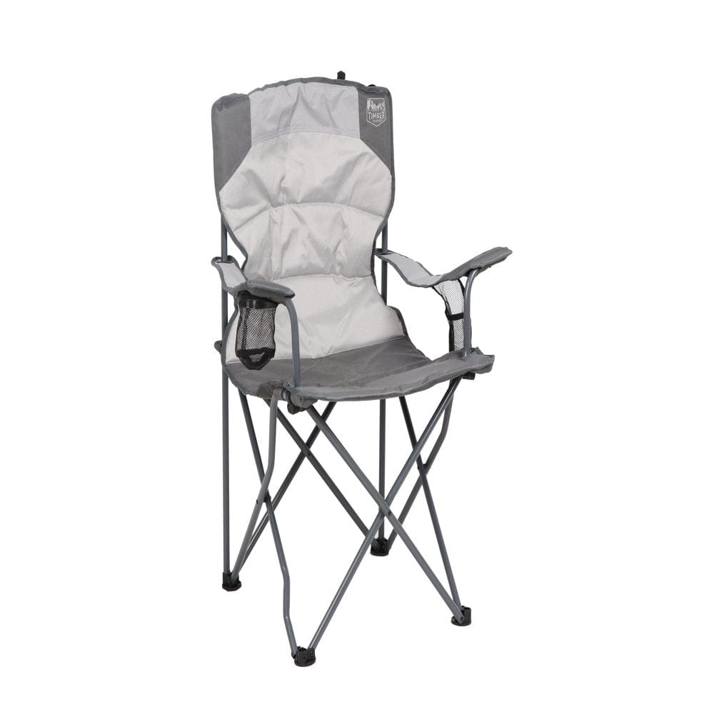 Timber Ridge Sycamore Quad Fold Camping Chair, Red and Gray, Adult