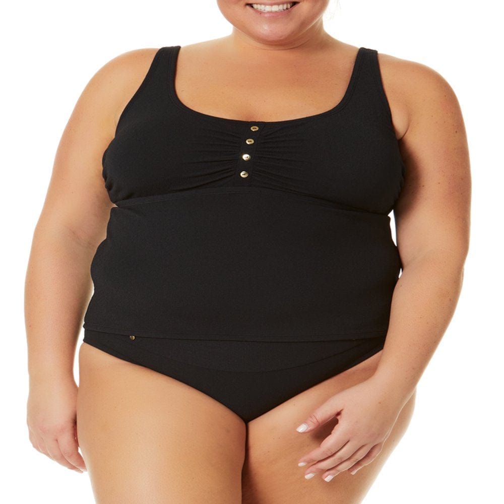 Time and Tru Women'S and Women'S plus Mid Rise Swim Bottom