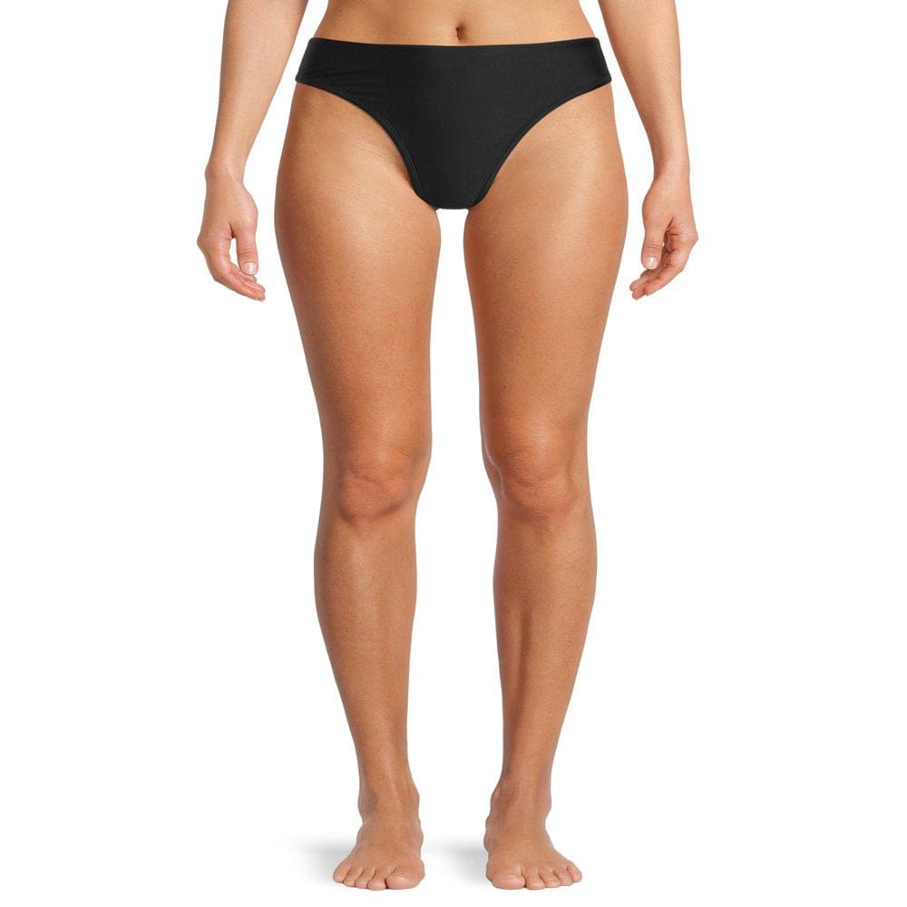 Time and Tru Women'S and Women'S plus Size Swim Cheeky Shirred Back Bikini Bottom