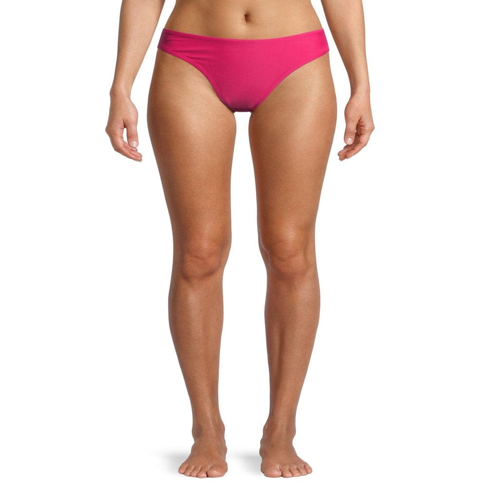Time and Tru Women'S and Women'S plus Size Swim Cheeky Shirred Back Bikini Bottom
