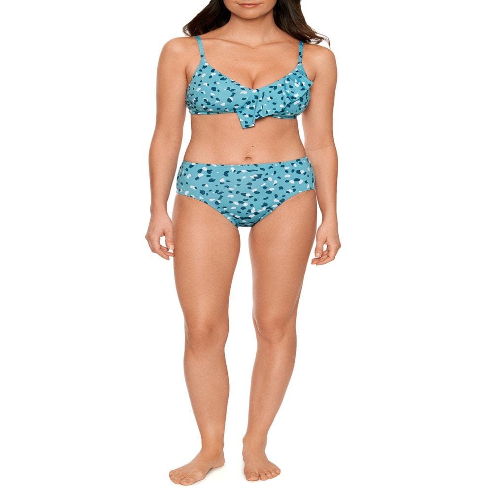 Time and Tru Women’S Confetti Short Sleeve Tankini Top