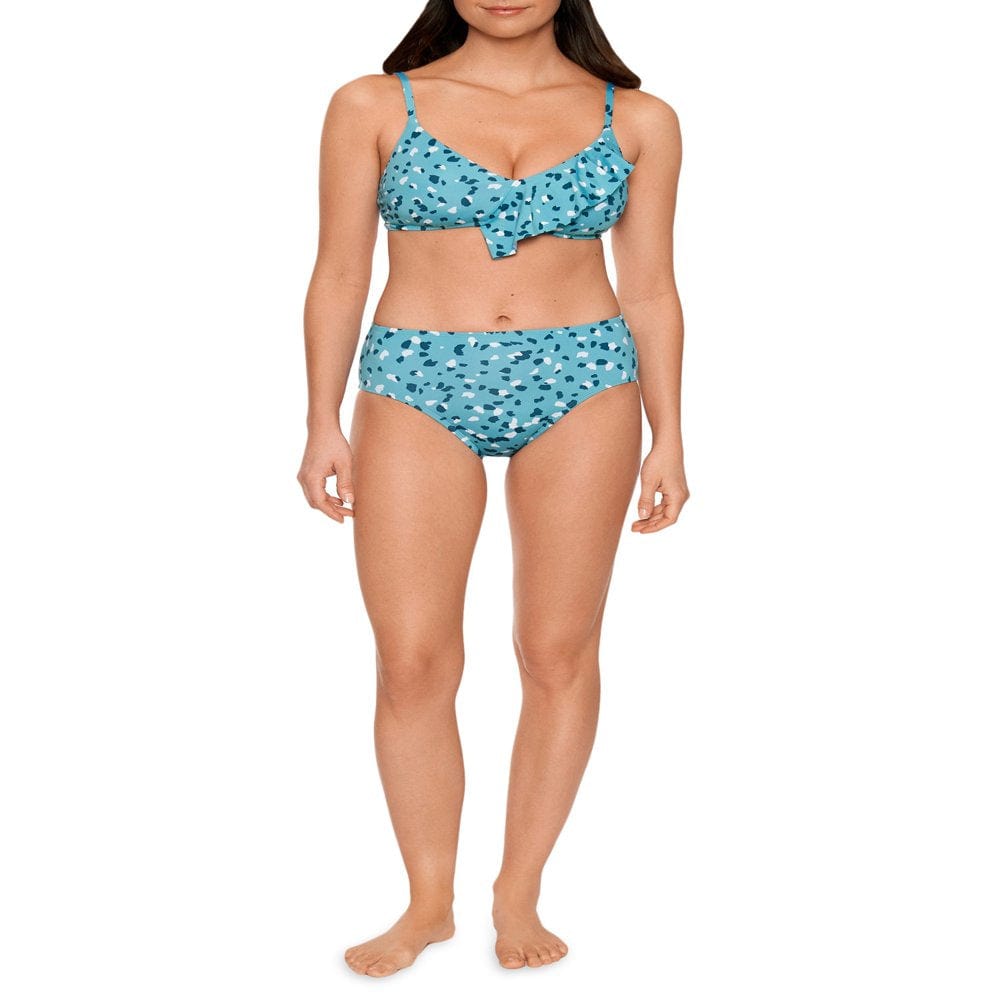 Time and Tru Women’S Confetti Short Sleeve Tankini Top