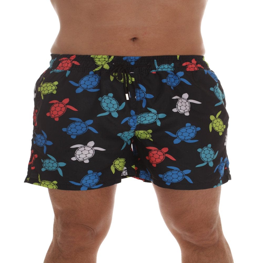 Whiskey and Oak Men'S Bathing Suit Swim Trunks 94952-5726-XS (Black - Seahorse, X-Large)