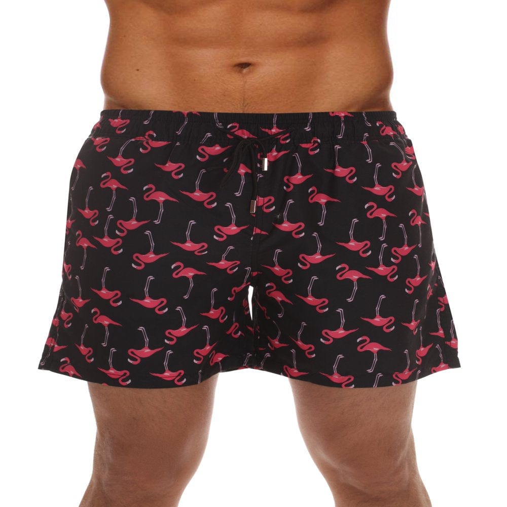 Whiskey and Oak Men'S Bathing Suit Swim Trunks 94952-5726-XS (Black - Seahorse, X-Large)