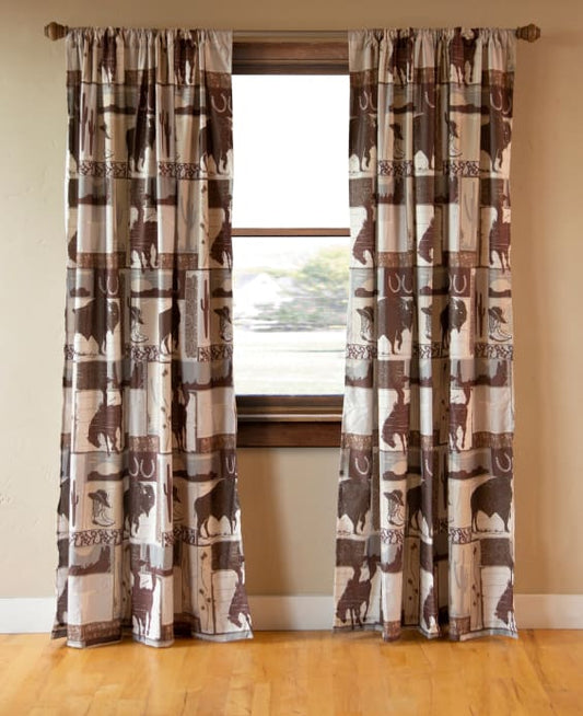 Wrangler Vintage Cowboy Curtain Panels