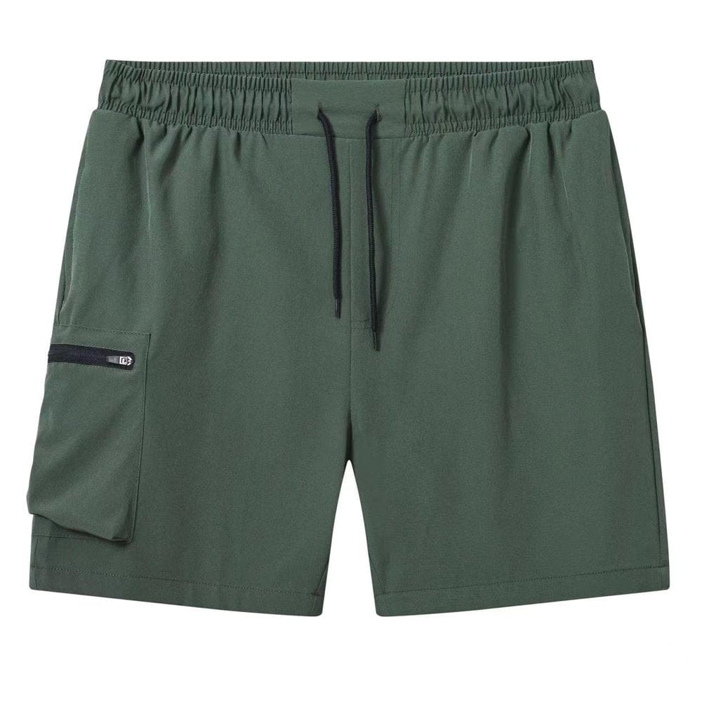 Yukaichen Men'S Swim Shorts Quick Dry Beach Shorts with Zip Pockets and Mesh Lining Army Green 30