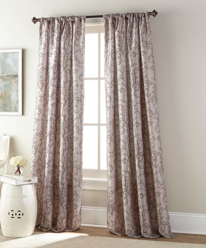 Nanshing America Purple Riley Semi-Sheer Curtain Panels 54x84